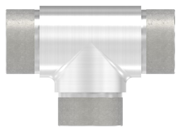 Pièce en T à sorties égales pour tube rond Ø 42.4x2.0 mm V4A