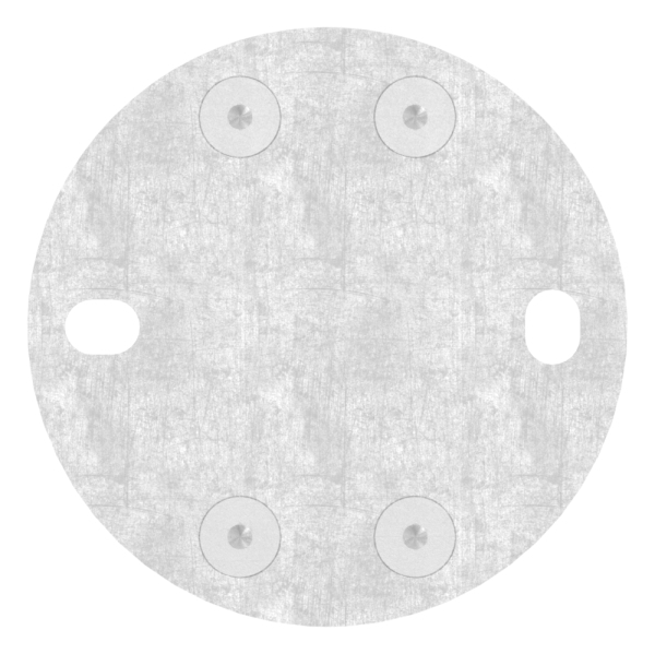 Wandbefestigung  Masse- 120x10 mm zum Spannen fuer Gelaenderpfosten Ø 33-7 mm - V2A-11-3066.4
