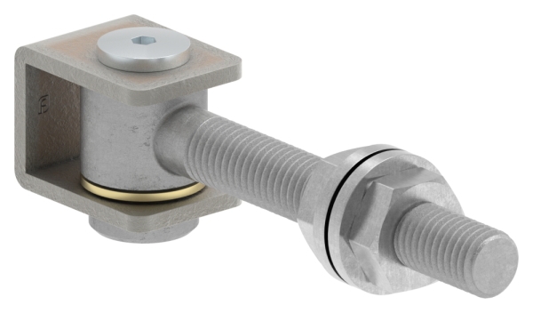 Charnière M12 | réglable | acier (brut) S235JR