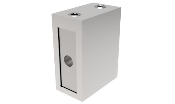 Edelstahl Stangenhalter Block- Glanz- fuer Rundstab Ø 19mm-89-11GS304ZP222PCR-A.4