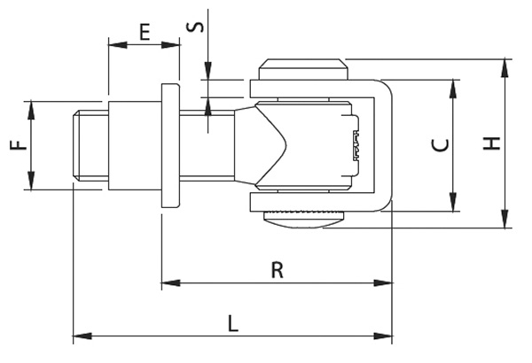 Charnière de portail M20 | réglable | soudable | acier (brut) S235JR