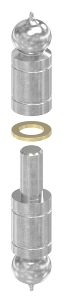 Charnière de portail lisse 20mm mandrin 11mm
