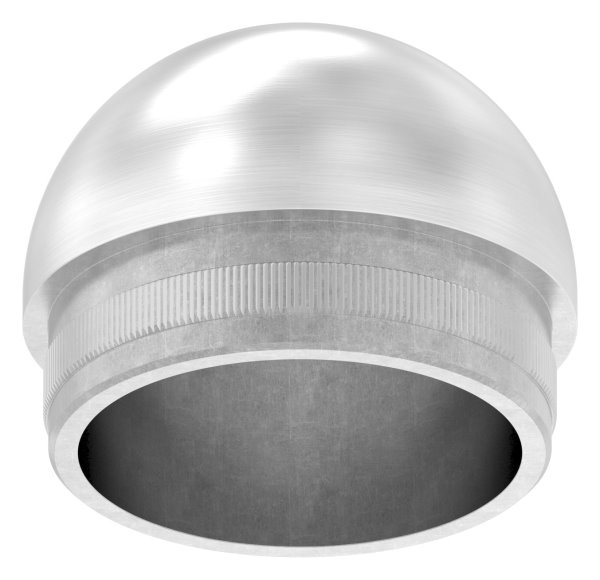 Bouchon semi-circulaire V2A coulé pour Ø 48,3x2,0 mm