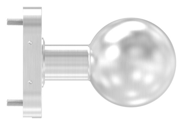 V2A Tuerdruecker gerade mit Kugel Ø 50 mm feststehen-11-3523.4