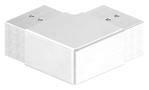 Verlaufsecke 90° - horizontal - fuer Quadrat-Nutrohr- 60x40 mm - V2A-12-2320.5