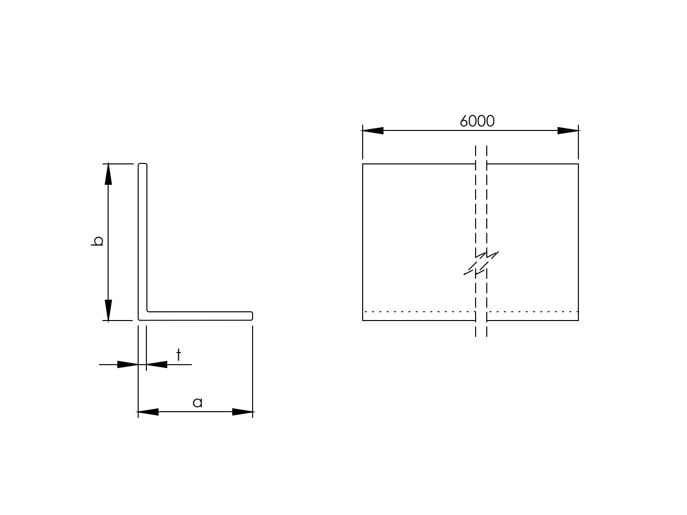 L-Profil Aluminium 60 x 30 x 3 mm- 6000 mm- roh-89-11ALL60X30X36000-A.4