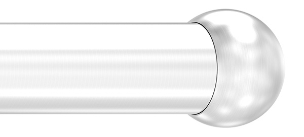 Boule d'extrémité creuse pour tube de 33,7mm, avec M8