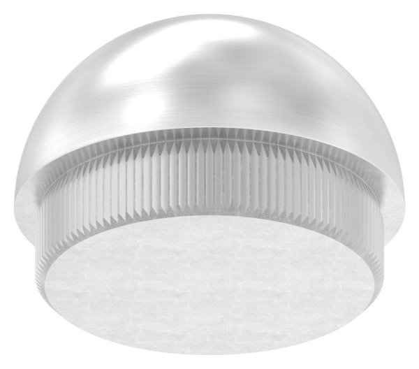 Bouchon semi-circulaire avec M8 45° pour Ø 42,4x2,6 mm V2A matériau plein