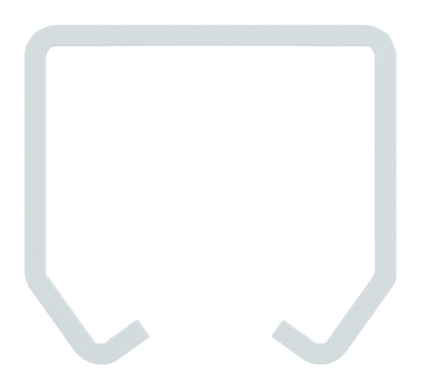 Rail de roulement pour portes basculantes, petit, longueur 6000mm