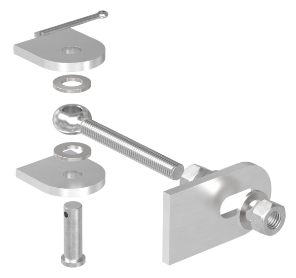 Torband 180° verstellbar- Gewinde M12- V4A-88-11121-M12.V4A