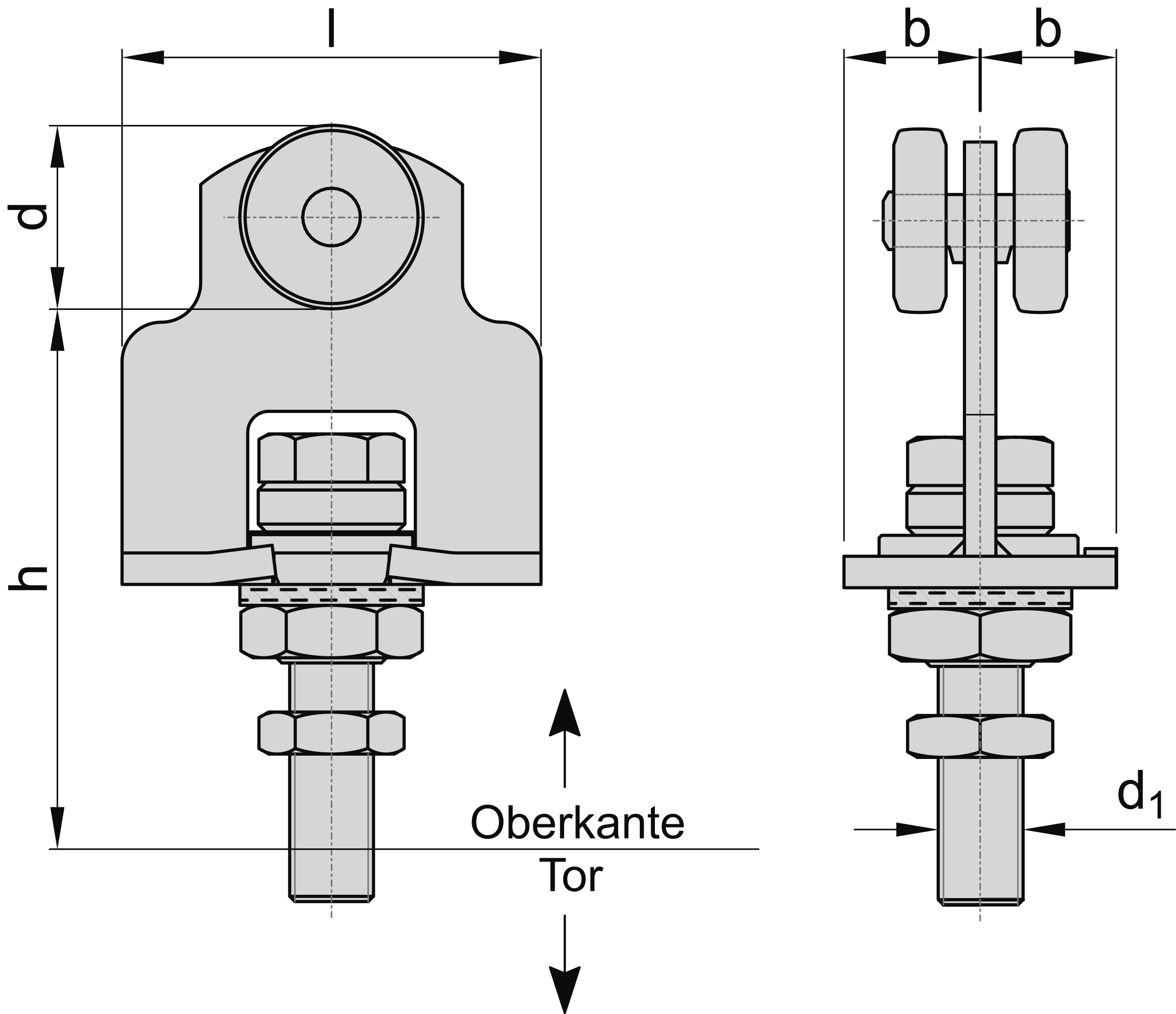 Einfachrolle horizontal drehbar Groesse 0 MEA 10336372-60-0154.7