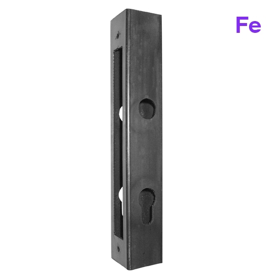Schlosskasten Stahl 50x30 mm H190 Dorn 21-5 mm Entfernung 82 mm Roh-89-11B152J50X30-A.4