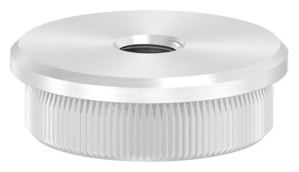 Einsteckkappe V2A fuer Rohr Ø 33-7 mm- Wandstaerke 2-0 mm- M8 Gewinde- flach-11-5120.4