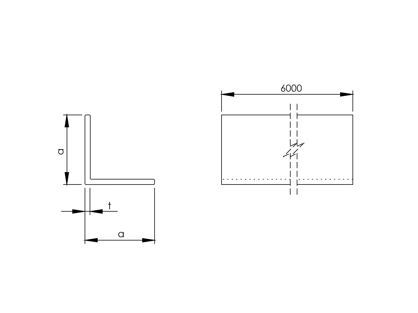 L-Profil Aluminium 20x20x2 mm 6000 mm roh-89-11ALL20X20X26000-A.4