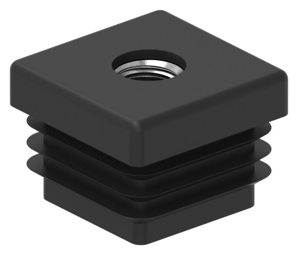 Capuchon en plastique pour tube carré 30x30mm avec M10