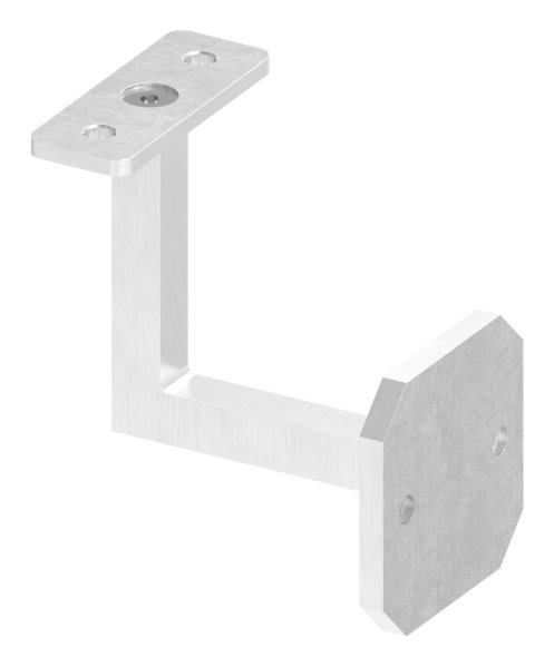Support de main courante angulaire avec plaque de retenue droite