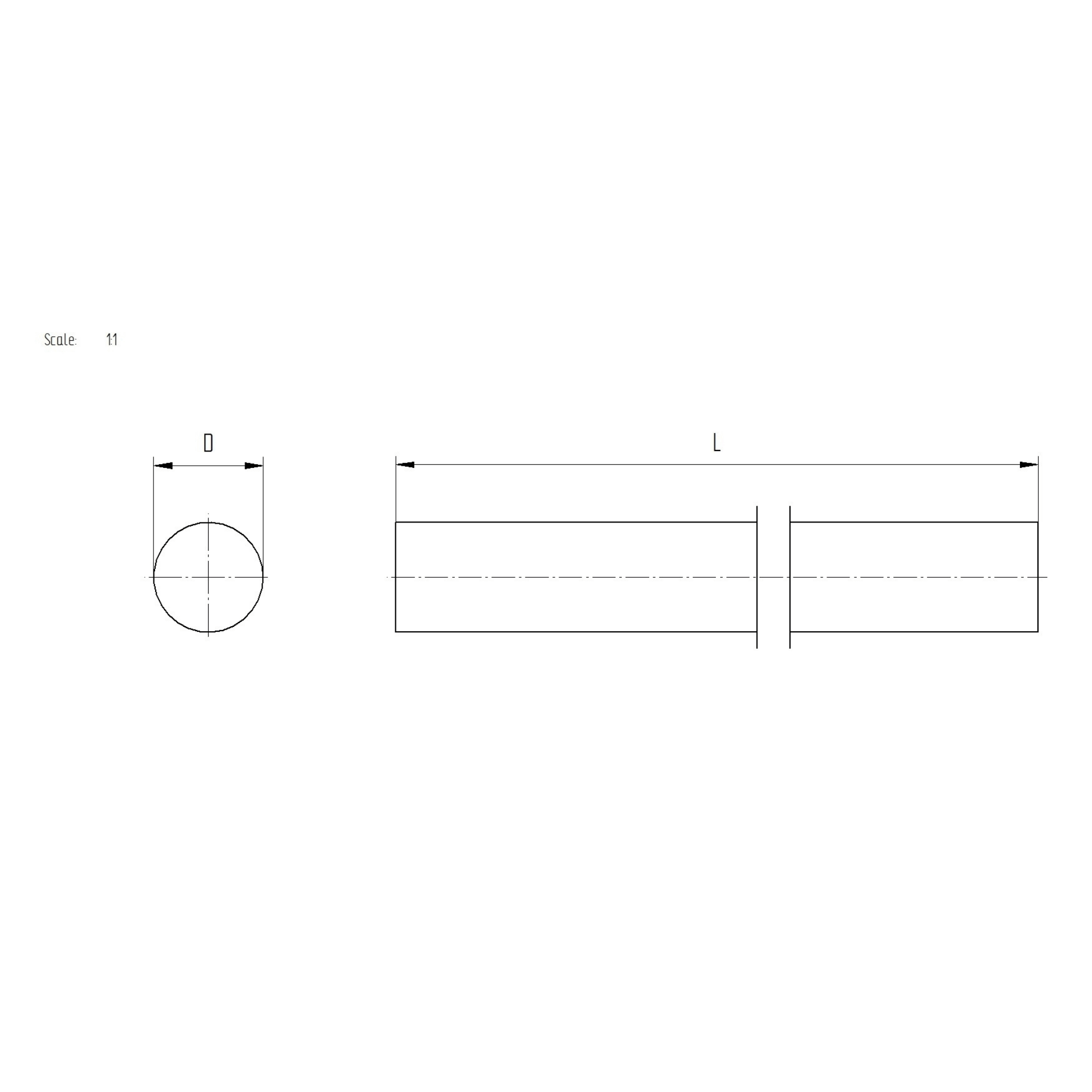 Handlauf Eiche Ø 42 mm rund L = 2500 mm roh unbehandelt-89-11WDD42L2500-A.4