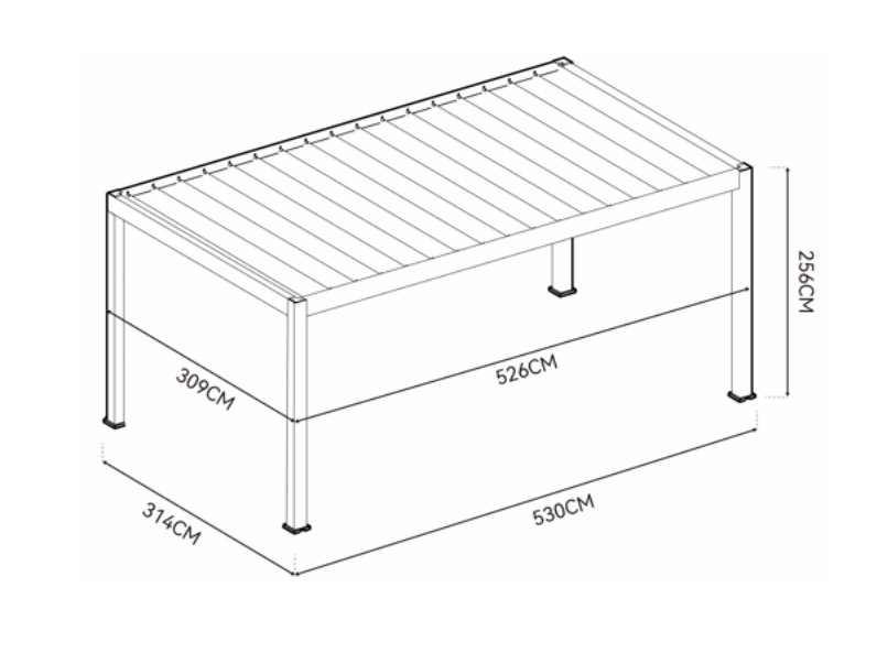 Aluminium-Carport 5-3 x 3 m Anthrazit RAL 7016 freistehend-89-11FGPGL01R7016-A.4