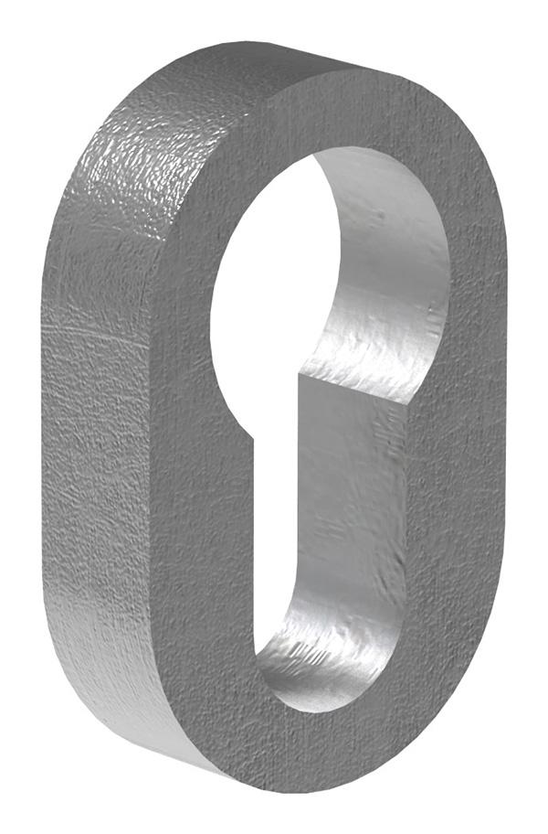 Sicherheitsrosette - Masse- 28x44x10 mm - Stahl S235JR- roh - AMF Artikel- 10710-30-3280.8