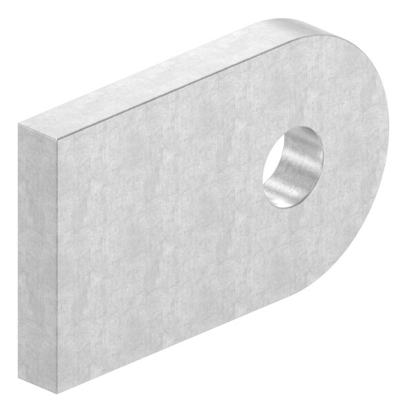 Patte de soudage | dimensions : 50x30x6 mm | avec trou rond : Ø 9 mm | V2A