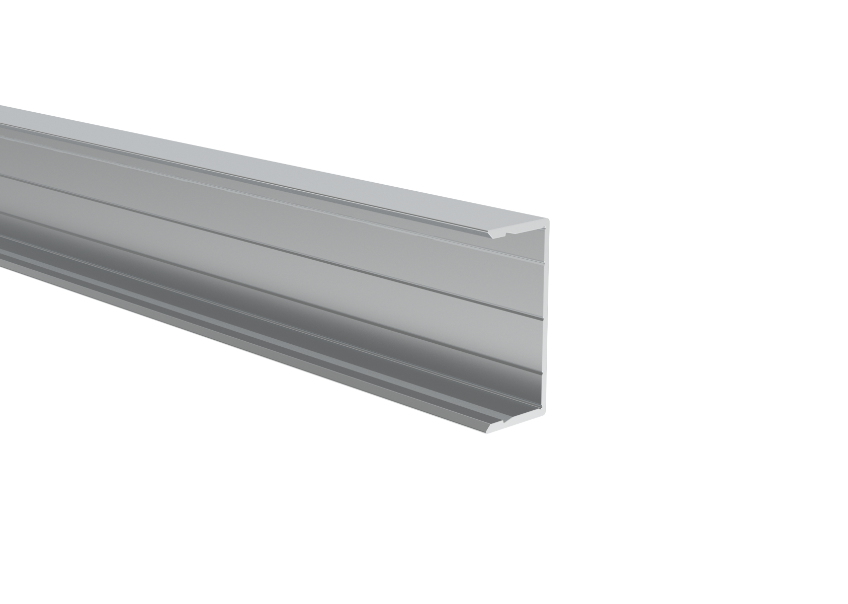 Adapterprofil Aluminium 45x20 mm 6-0 m fuer 40 mm Fuellungen Natur-89-11FGAL40U6000N-A.4