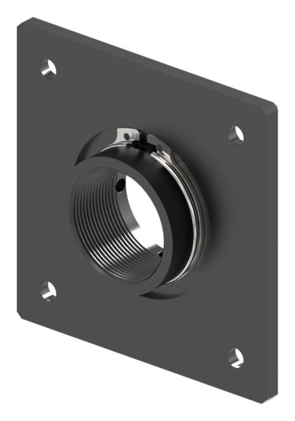Montageplatte Aluminium 100 x 100 mm quadratisch zum Schrauben-88-11180-6026-03.S