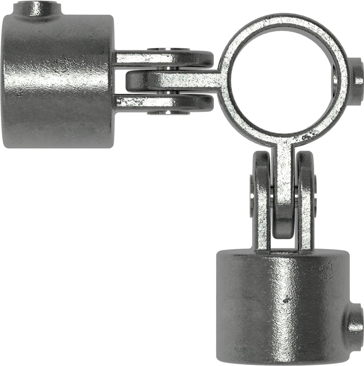 Raccord de tuyau | Pièce de jonction double 90° | 168A27 | 26,9 mm | 3/4" | Fonte malléable et électrogalvanisée