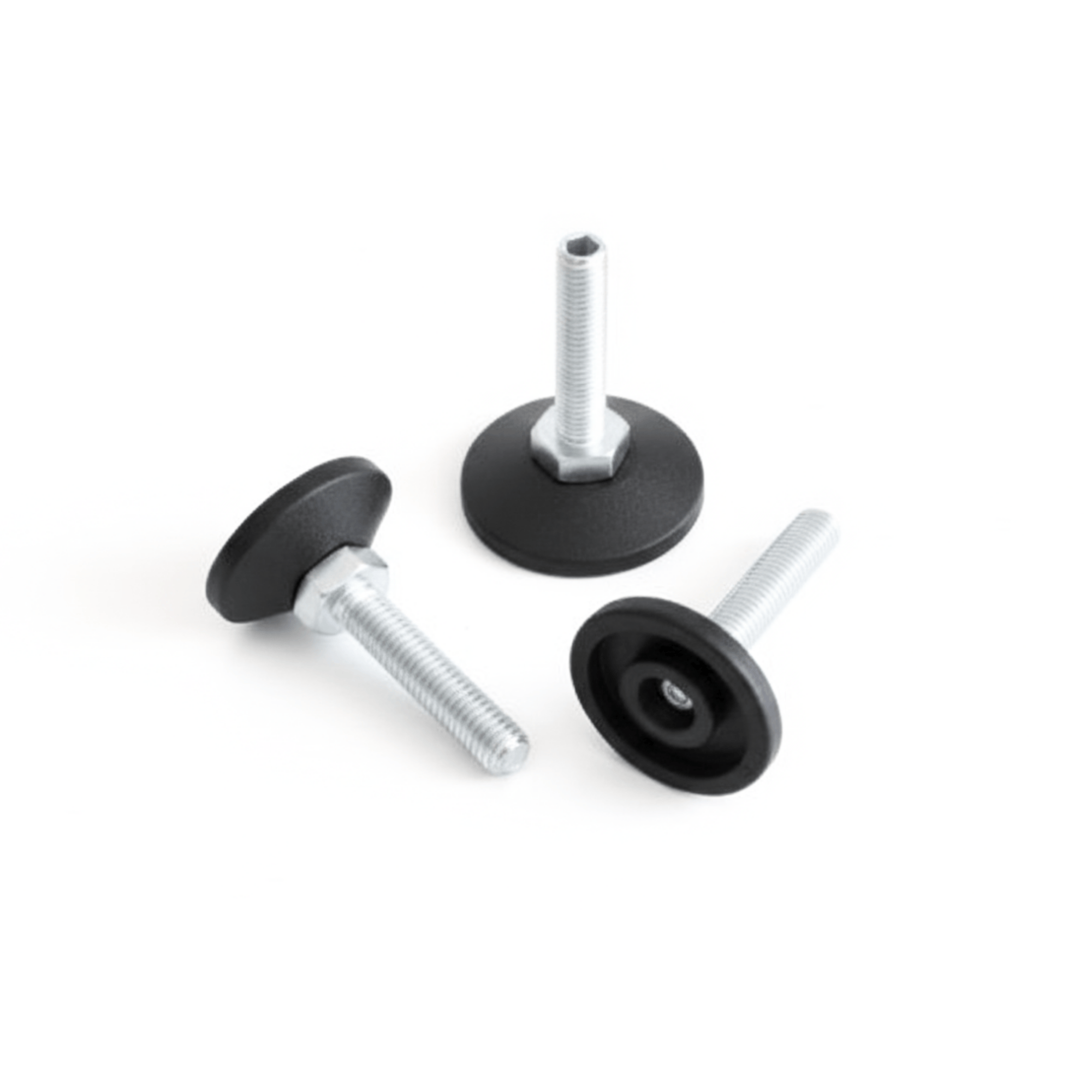 Justierschrauben mit drehbarem Fuss und Innensechskant Fuss-ø 38 mm M 8x20 mm-SIS.38582