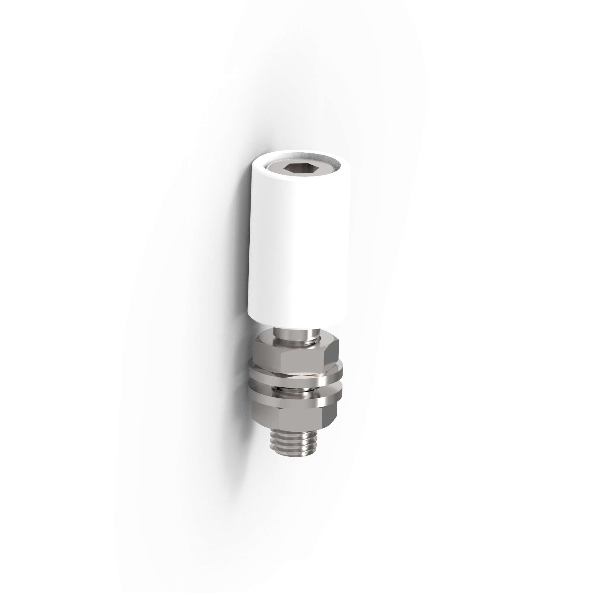 Fuehrungsrolle Nylon Ø 25 mm Stahl mit M12 Gewinde Gesamthoehe 75 mm-89-11H0425W-A.4