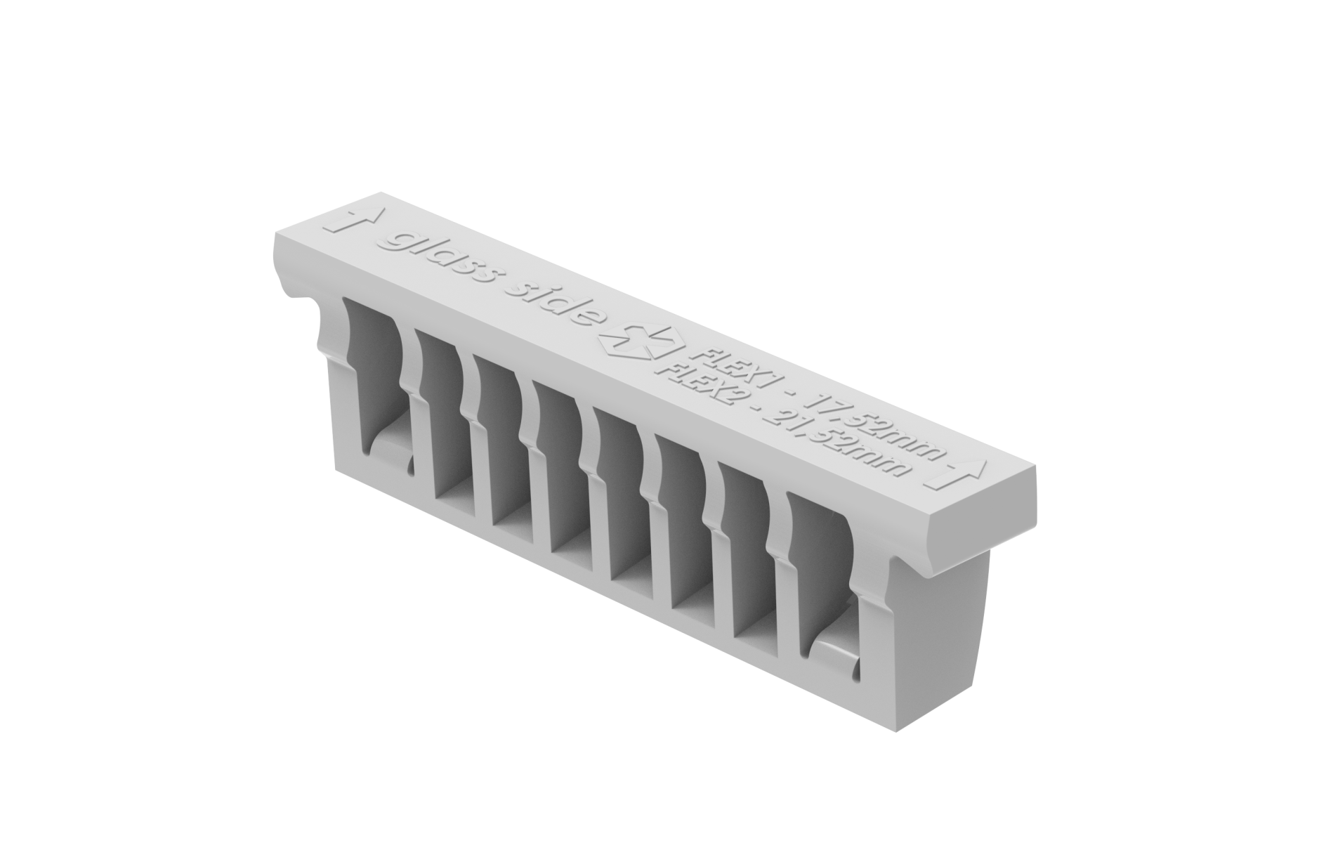 Glasbefestigung Set ABS 10 Stueck verstellbar Exzenter Grau-89-11A19FLEX1018P4V1-A.4