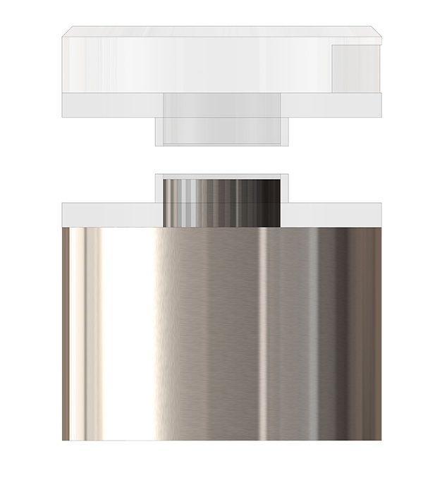 Porte-verre partie inférieure Ø 30 mm V2A avec 50 mm de hauteur
