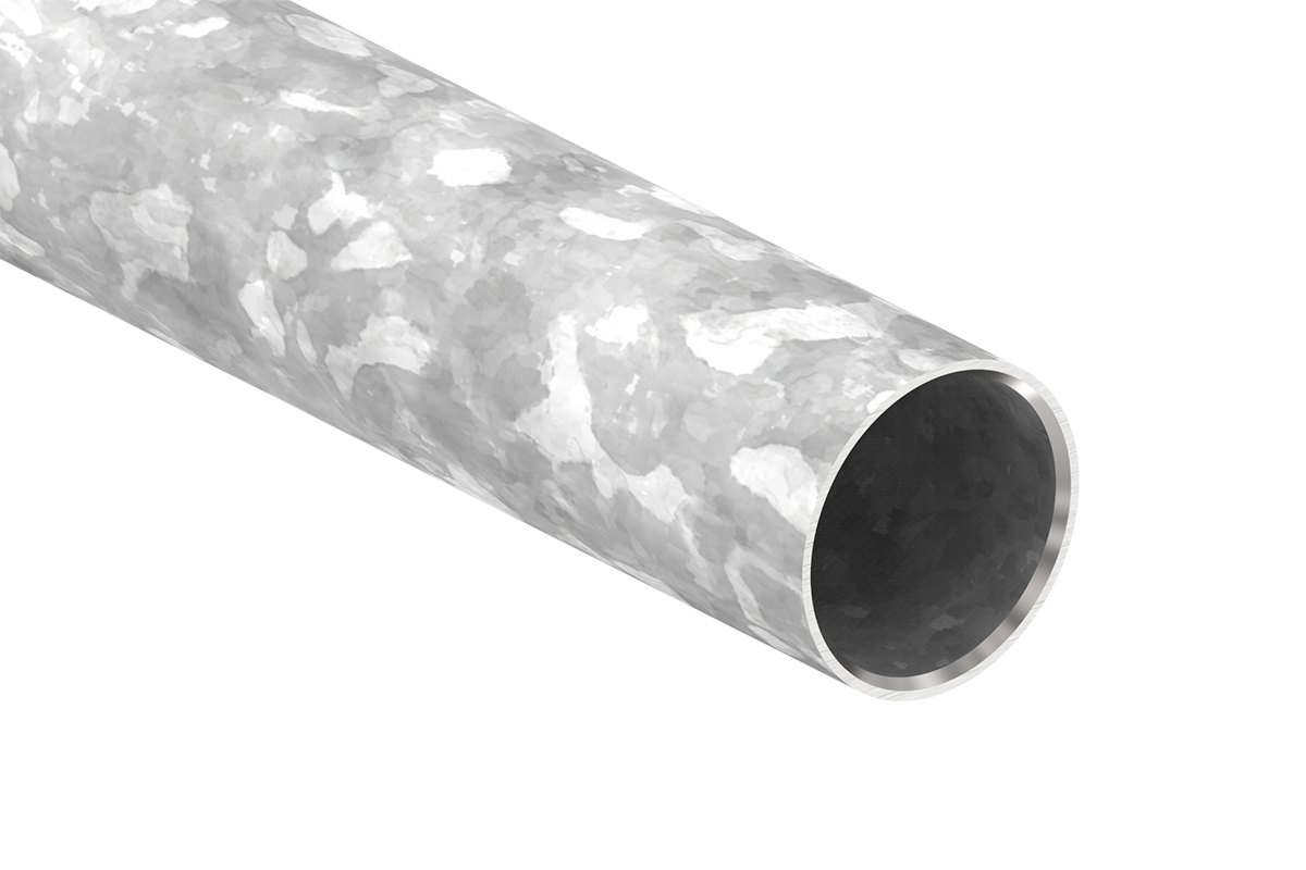 tube de garde-corps | Ø 60,3x2,0 mm | longueur : 1000 mm | acier S235JR, galvanisé