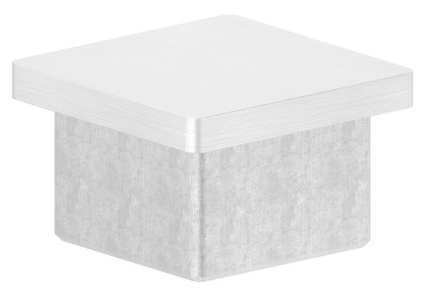 Capuchon d'insertion V4A pour collage pour tube 40x40x4,0 mm