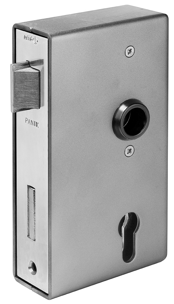 Anti-Panikschloss verzinkt 30mm Dornmass- Wechselfunktion E- DIN L-30-3345-L.8