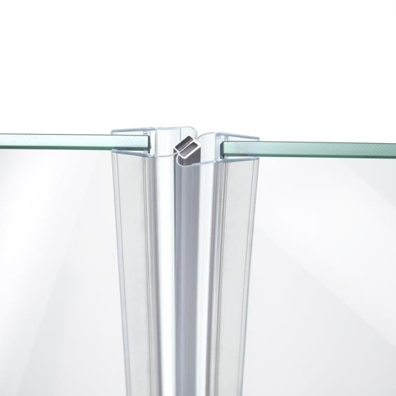 Magnet-Dichtleiste 180° fuer Glastueren 6-8mm Glas- PVC- 2500mm transparent-89-11GSPVCDT1018-A.4