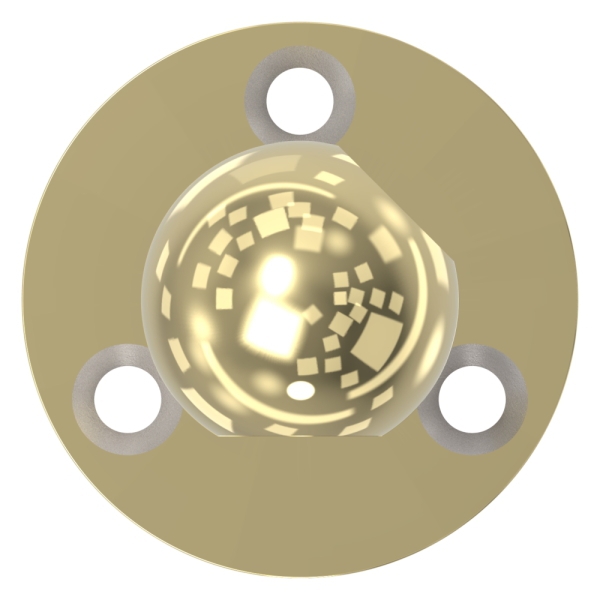 Support de canne à pêche, pour rond de 10 mm, angle de 45°, optique en laiton