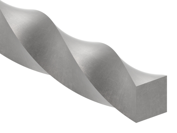 Vierkanteisen gedreht - Material- 20x20 mm - Laenge- 3000 mm - Stahl -Roh- S235JR-30-1497.8