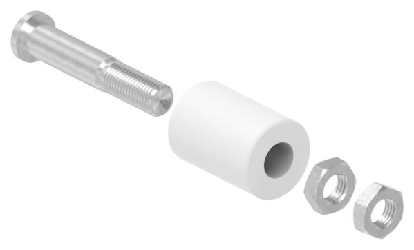 Fuehrungsrolle Nylon Edelstahl V2A Ø 40 x 60 mm Gewinde M16-88-11230-40.VA