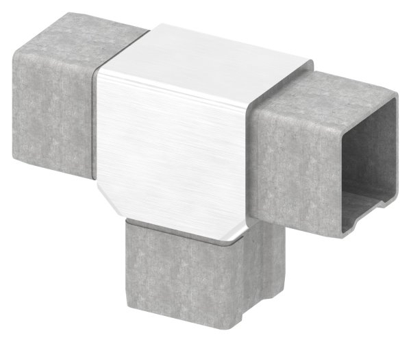 T-Verbinder V4A fuer Rohr 40x40x2 mm zum Stecken-88.1110134040