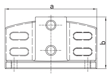 Rohrverbinder - Massive Wandhalterung - 247D48 - 48-3 mm - 1 1-2- - Feuerverzinkt u. Elektrogalvanisiert-247D48