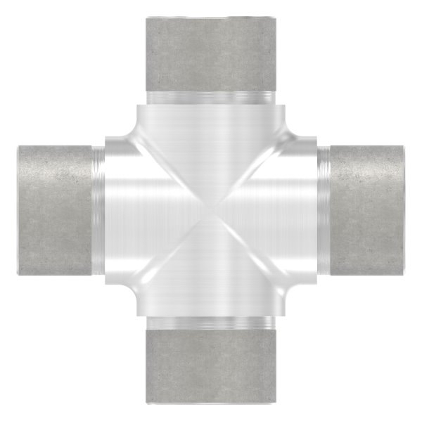 Traverse avec même sortie pour tube rond Ø 33.7x2.0 mm V2A
