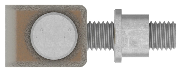 Charnière M12 | réglable | soudable | acier (brut) S235JR