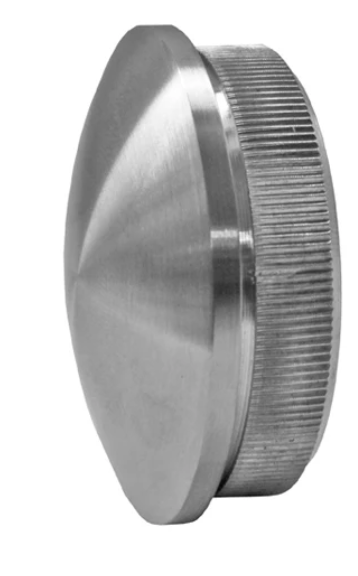 Rohrstopfen leicht gewoelbt fuer Rundrohr- Ø 42-4x2-0 mm V2A-11-5027-A.4