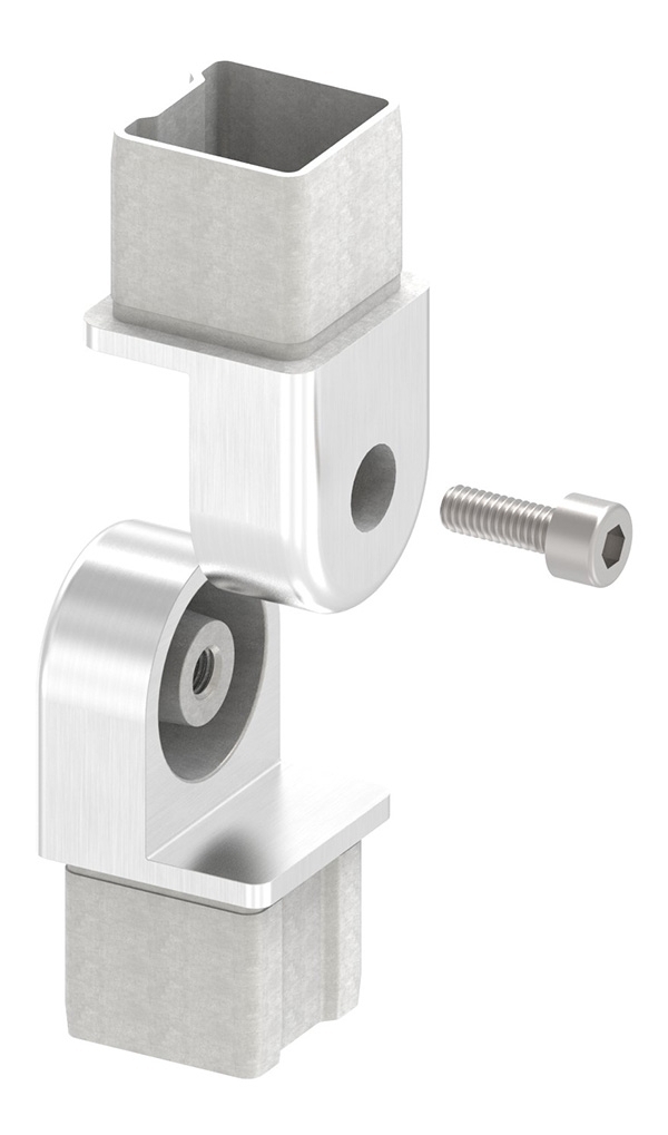 Joint de raccordement pour tuyau 40x40x3mm, V4A