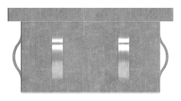 Bouchon plat en acier | pour tube 60x40x2,0-3,0 mm | acier S235JR, brut