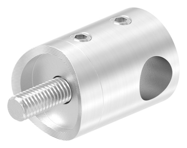 Querstabhalter V2A Edelstahl – Anschluss 48-3 mm fuer Rundstaebe 10 mm inkl- Schrauben-11-1036.4