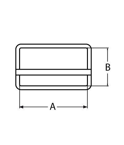 Gurtschnalle mit beweglichem Steg Breite- 25 - 30 mm V2A - Verkauf in VPEs-66-64-411.8764