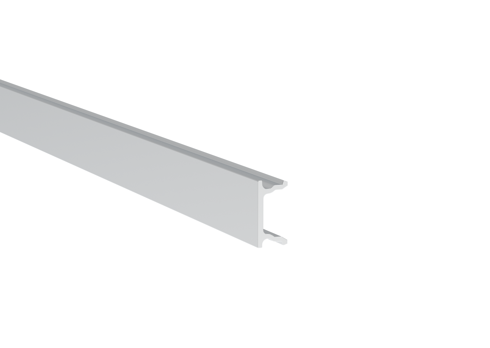 Abdeckleiste Aluminium 6000 mm fuer freitragendes Glasvordach roh-89-11ALPR736000NE-A.4