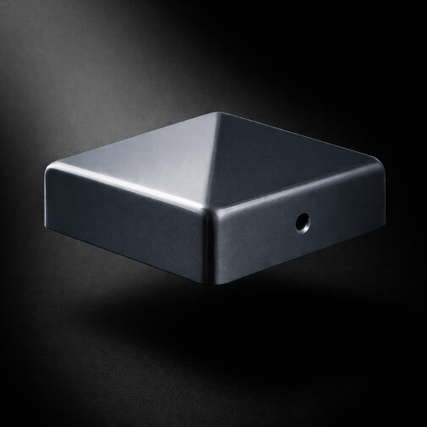 Pfostenkappe 120x120 mm Anthrazit RAL 7016 – 10er Set pulverbeschichtet inkl. Schrauben-60220-120-021