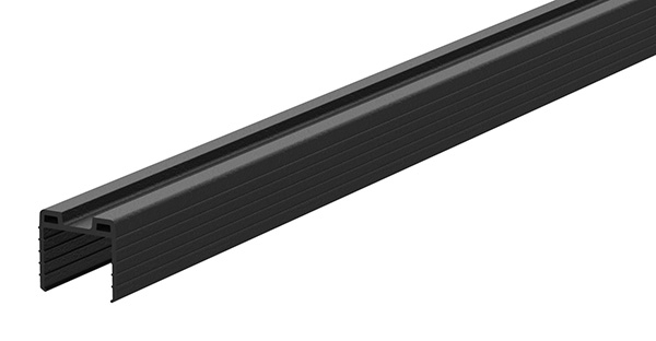 Insert en caoutchouc | pour verre : 20.76-21.52 mm | pour rainure : 24x24 mm | longueur : 3000 mm | caoutchouc